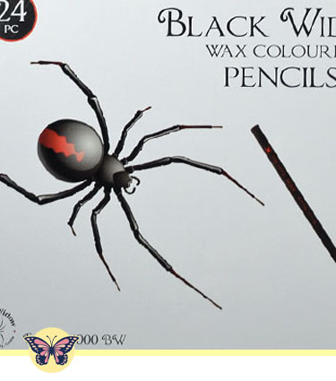 Black Widow Colored Pencils Partial Image