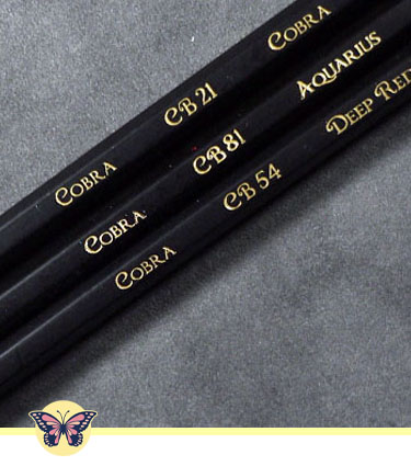 Black Widow (Cobra Set) Colored Pencils Barrel with Logo