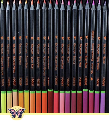 Black Widow Colored Pencils in Plastic Holder 2