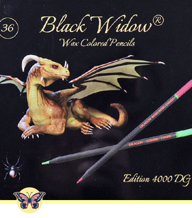 Black Widow Dragon Set Colored Pencils Image C