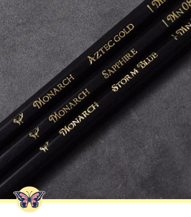 Black Widow (Monarch Set) Colored Pencils Barrel with Logo