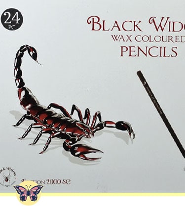 Black Widow Colored Pencils Partial Image b