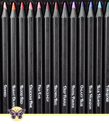 Black Widow Colored Pencils in Plastic Holder