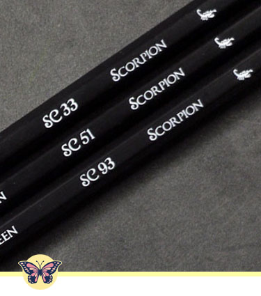 Black Widow (Scorpion Set) Colored Pencils Barrel with Logo