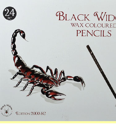 Black Widow (Scorpion Set) Colored Pencils Partial Image