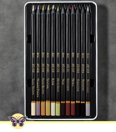 Black Widow (Skin Tones Set) Colored Pencils in Plastic Holder