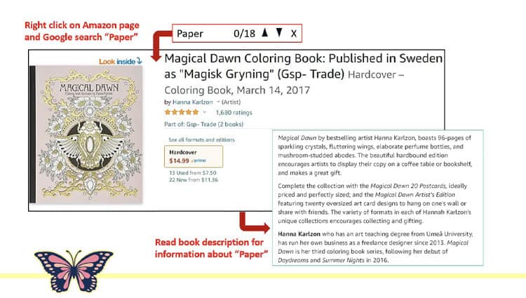 Google Amazon to find coloring books with poor-quality paper 1