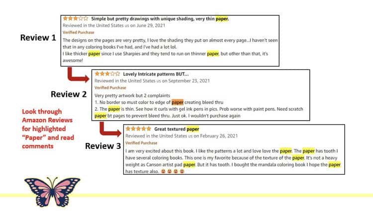 Google Amazon to find coloring books with poor-quality paper reviews 4